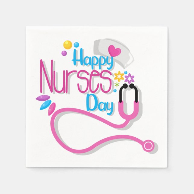 Happy Nurse Day Paper Serviette (Vorderseite)