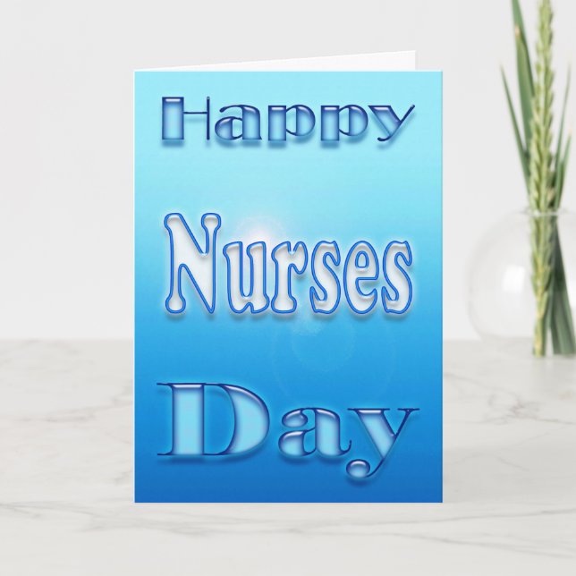 Happy Nurses Day Floral Karte (Vorderseite)