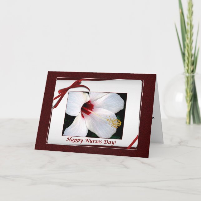 Happy Nurses Day Floral Karte (Vorderseite)