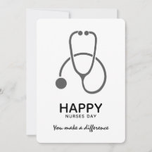 Happy Nurses Day Gray Stet Illustration Einladung