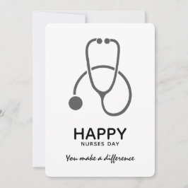 Happy Nurses Day Gray Stet Illustration Einladung