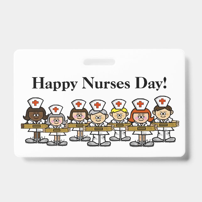 Happy Nurses Day Group Abzeichen Ausweis (Front)