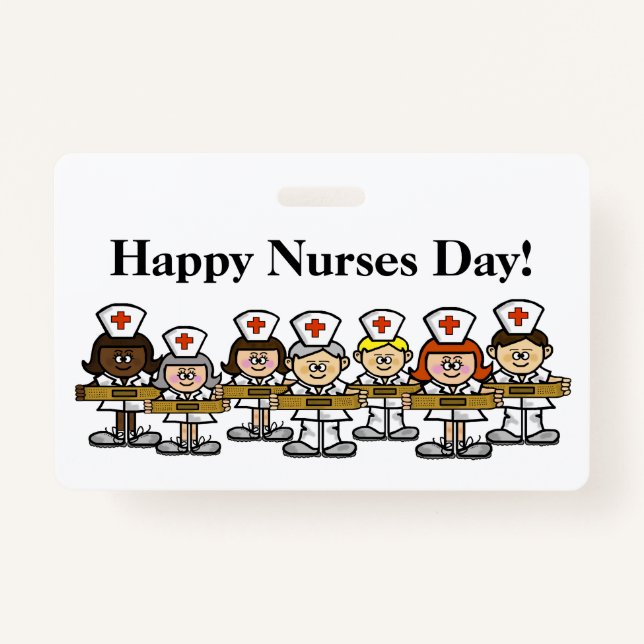 Happy Nurses Day Group Abzeichen Ausweis (Vorderseite)