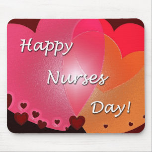 Happy Nurses Day Hearts Mousepad