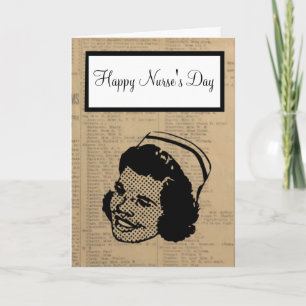 Happy Nurses Day mit Pflegepersonal, das die Tradi Dankeskarte