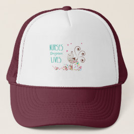 Happy Nurses Day, Niedlicher Vogel auf Streifen Truckerkappe