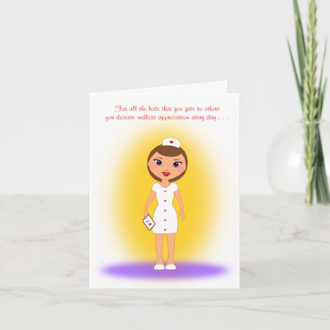 Happy Nurses Day to a Love and Kümmre Nurse Karte (Vorderseite)