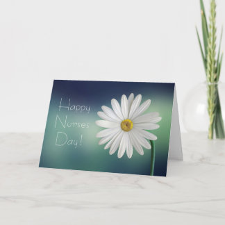 Happy Nurses Day White Daisy Card Karte