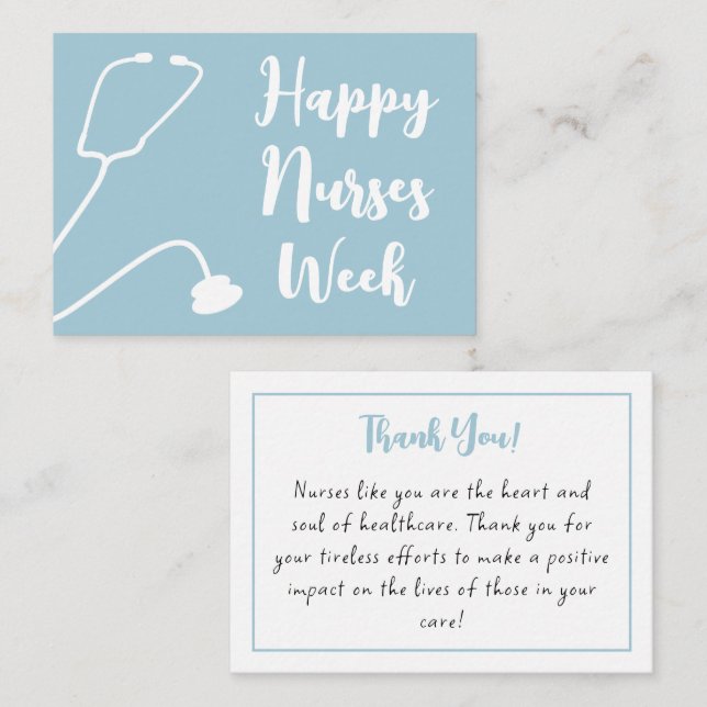 Happy Nurses Week Aufwertung der Krankenschwester Mitteilungskarte (Vorne/Hinten)