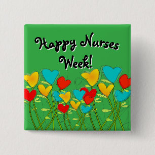 Happy Nurses Week Grüne Tasten Button