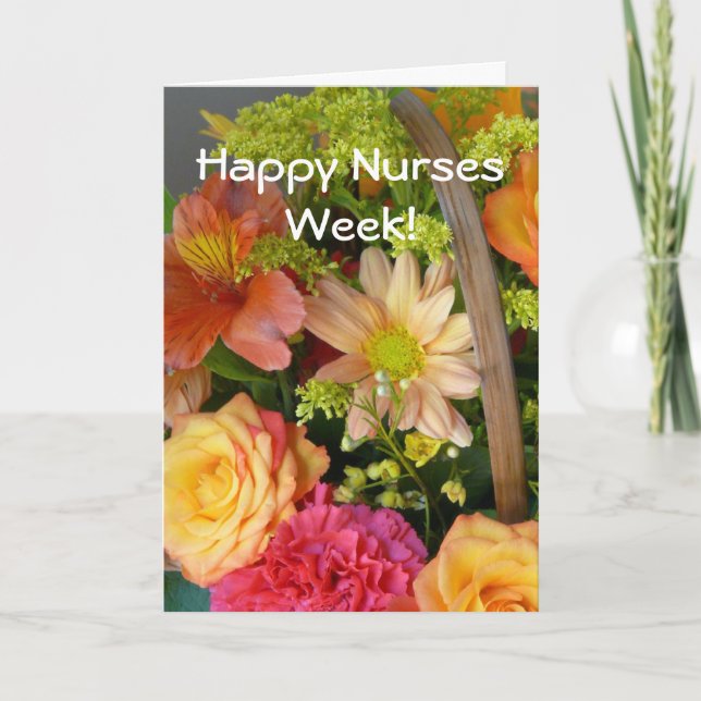 Happy Nurses Week!-Hübsches Blumenstrauß Karte (Vorderseite)