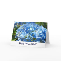 Happy Nurses Week Karten Blue Hydrangea Blume