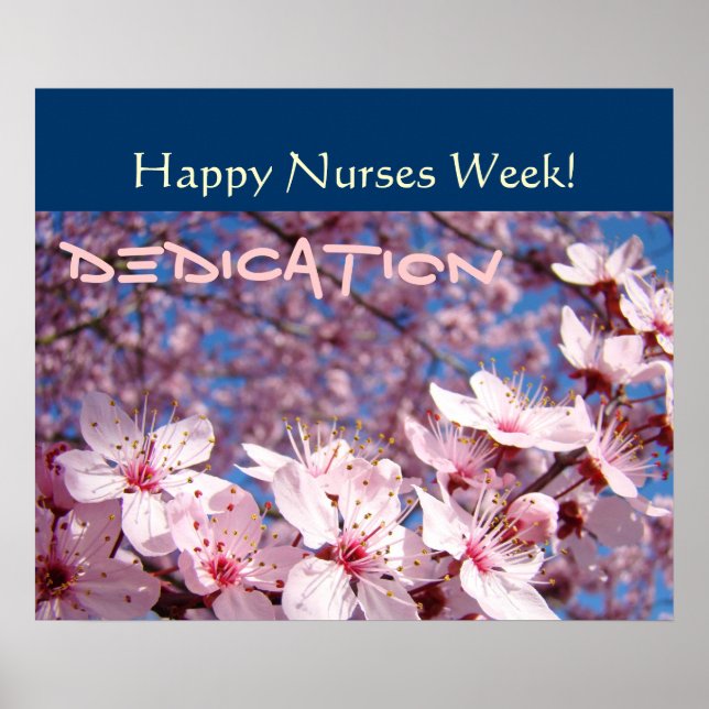 Happy Nurses Week Plakate Dedication Nursing (Vorne)