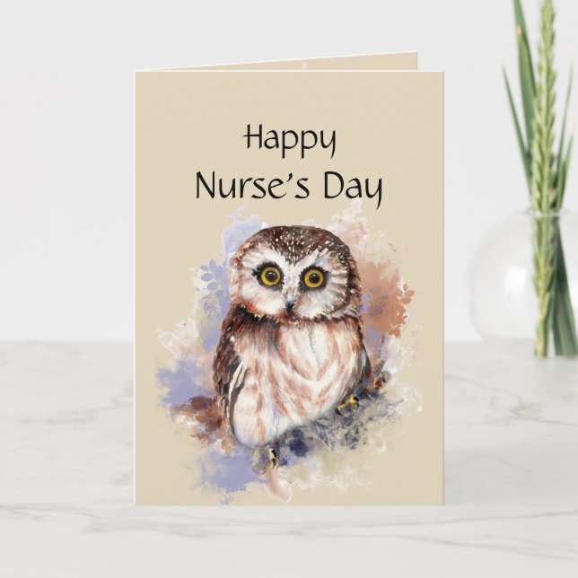 Happy Nurses's Day Fun Nurses are the Night Owls Karte (Vorderseite)