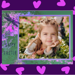 Happy Oaster Abstrakt Floral Art Foto Rahmen Postkarte