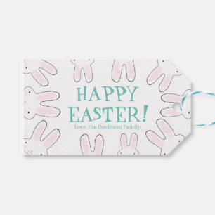 Happy Oaster aquamarine niedliche Bundnies Spaß Geschenkanhänger