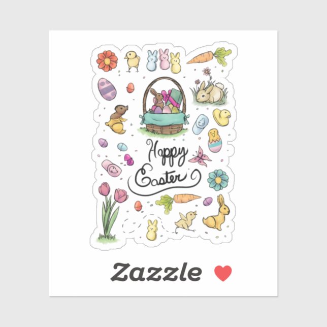 Happy Oaster Art Aufkleber (Blatt)