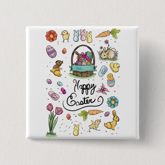 Happy Oaster Art Button (Vorderseite)