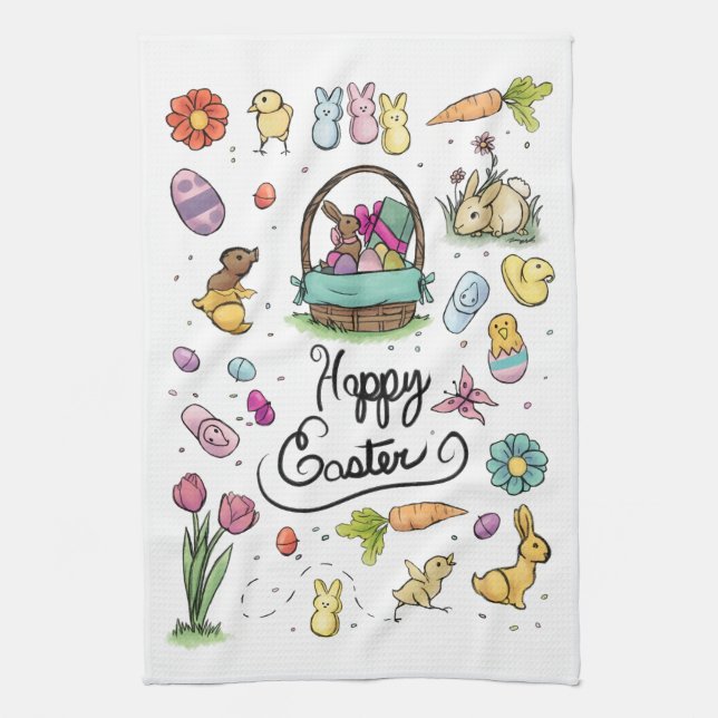 Happy Oaster Art Geschirrtuch (Vertikal)