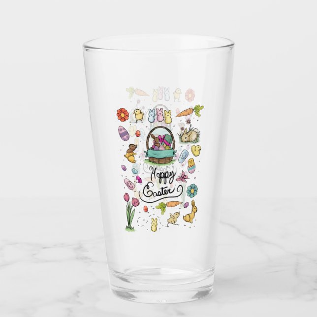 Happy Oaster Art Glas (Vorderseite)