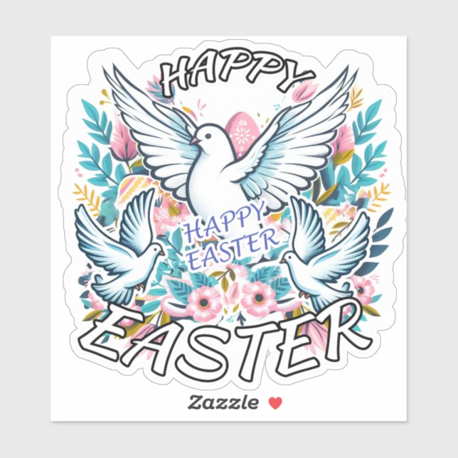 Happy Oaster Aufkleber (Blatt)