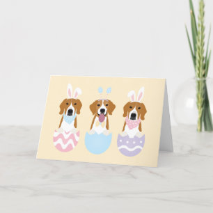 Happy Oaster Beagle Hunde Feiertagskarte