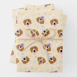 Happy Oaster Beagle Hunde Geschenkpapier Set