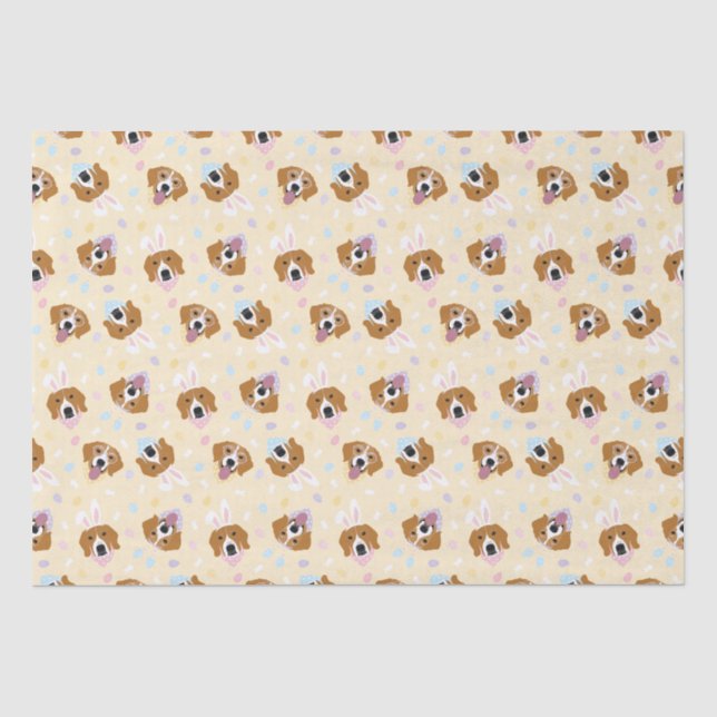 Happy Oaster Beagle Hunde Seidenpapier (Vorderseite)