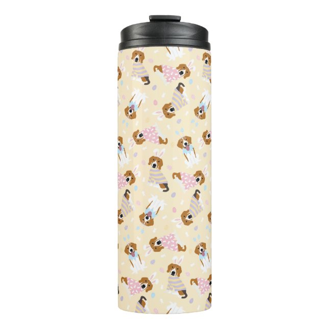 Happy Oaster Beagle Hunde Thermosbecher (Vorderseite)