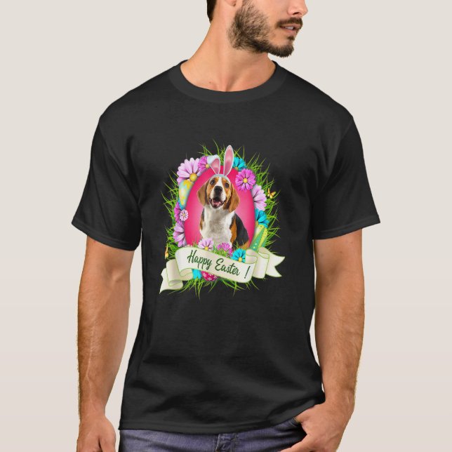Happy Oaster Beagle Tragen Bunny Oar Eggs Cool T-Shirt (Vorderseite)