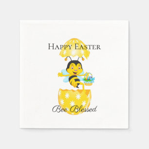 Happy Oaster Bee Gesegneter Cartoon Serviette