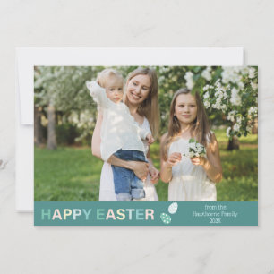 "Happy Oaster" Benutzerdefiniertes Foto Moderne gr Feiertagskarte
