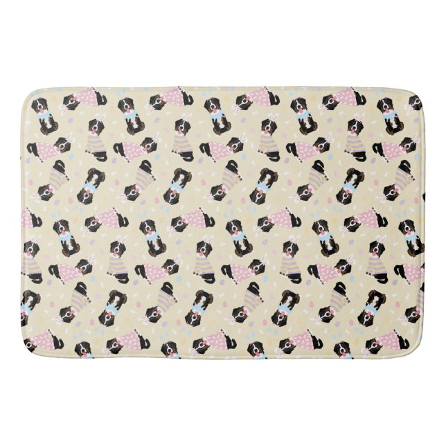 Happy Oaster Bernese Mountain Hunde Badematte (Vorderseite)