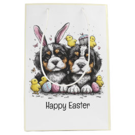Happy Oaster Bernese Mountain Hunde Mittlere Geschenktüte
