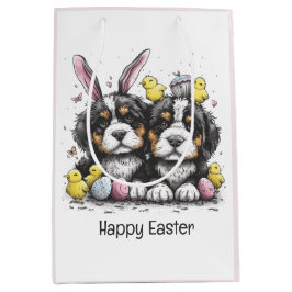 Happy Oaster Bernese Mountain Hunde Mittlere Geschenktüte