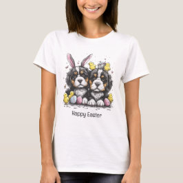 Happy Oaster Bernese Mountain Hunde T-Shirt