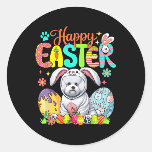 Happy Oaster Bichon Frise Cosplay Sonnenschokolade Runder Aufkleber
