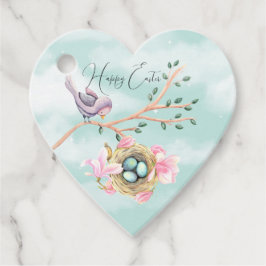 Happy Oaster Bird auf einer Zweigstelle über dem N Geschenkanhänger