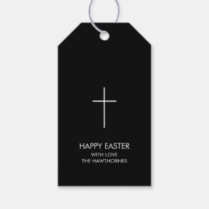 Happy Oaster Black and White Geschenkanhänger