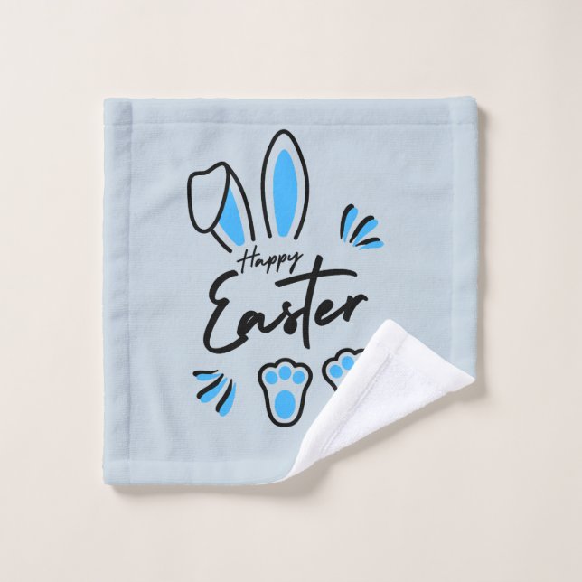 Happy Oaster Blue Badhandtuch Set (Waschlappen)