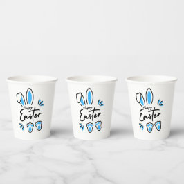 Happy Oaster Blue Pappbecher