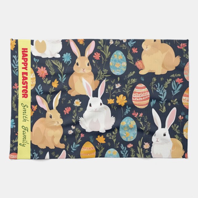 Happy Oaster Boho Bunny Collection Geschirrtuch (Horizontal)