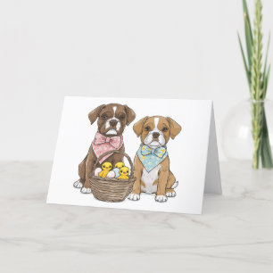Happy Oaster Boxer Hunde Feiertagskarte