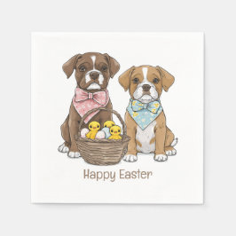 Happy Oaster Boxer Hunde Serviette