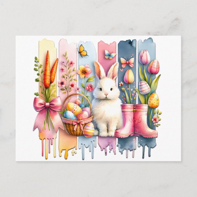 Happy Oaster Brush Stroke Postkarte (Vorderseite)