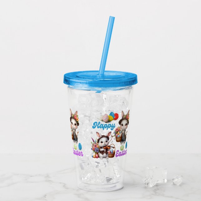 Happy Oaster Bunnies Acryltrinkbecher (Rückseite Ice)