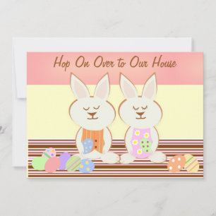 Happy Oaster Bunnies Luncheon Einladung