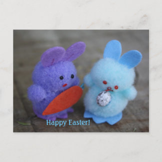 Happy Oaster Bunnies Postcard Feiertagspostkarte