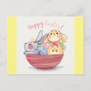 Happy Oaster Bunnies Postkarte