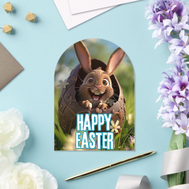 Happy Oaster Bunny Acryleinladungen (Insitu (Hochzeit))